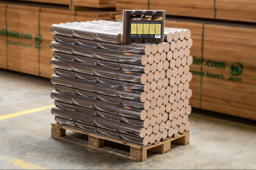 Buchenbriketts Premium Plus - Komplettladung (24 Paletten) - LIEFERUNG
