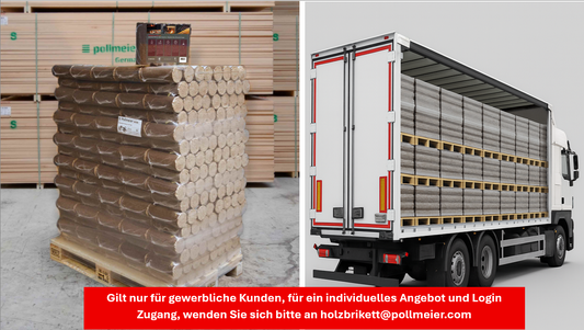 Buchenbriketts Premium - Komplettladung (24 Paletten) - LIEFERUNG